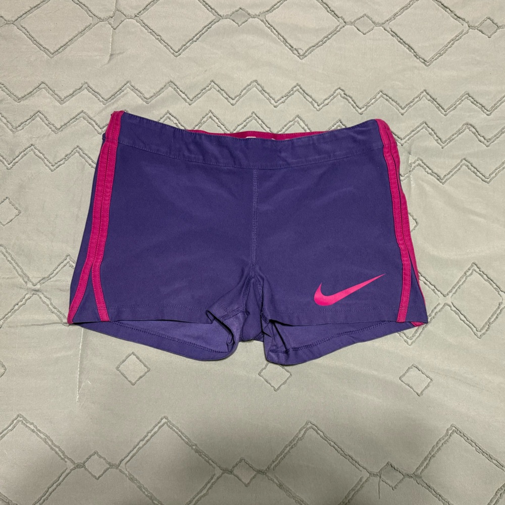 Nike Women's Athletic Shorts in Purple and Pink